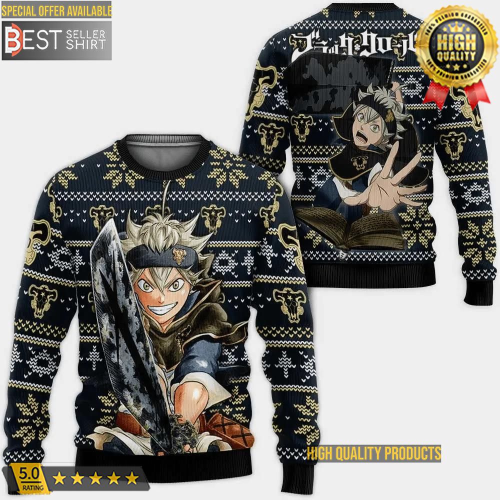 Black Clover Anime Asta Christmas Gifts Dad Gifts Ugly Sweater Gifts 1