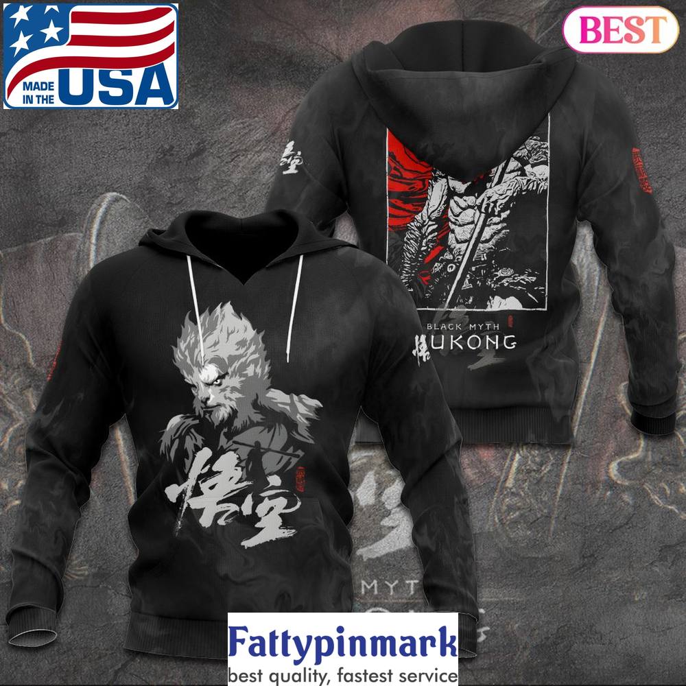 Black Myth Wukong Special Design Black Hoodie 1