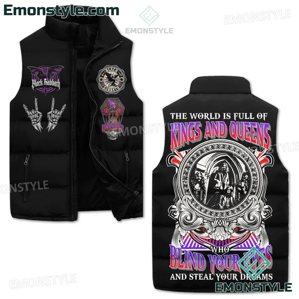 Black Sabbath The World Is Full Of Kings And Queens Puffer Vest