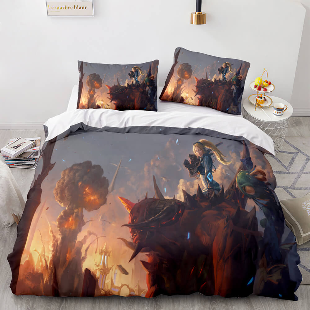 BlizzardStarCraftCosplayBeddingSetsComforterDuvetCoversSheets 1