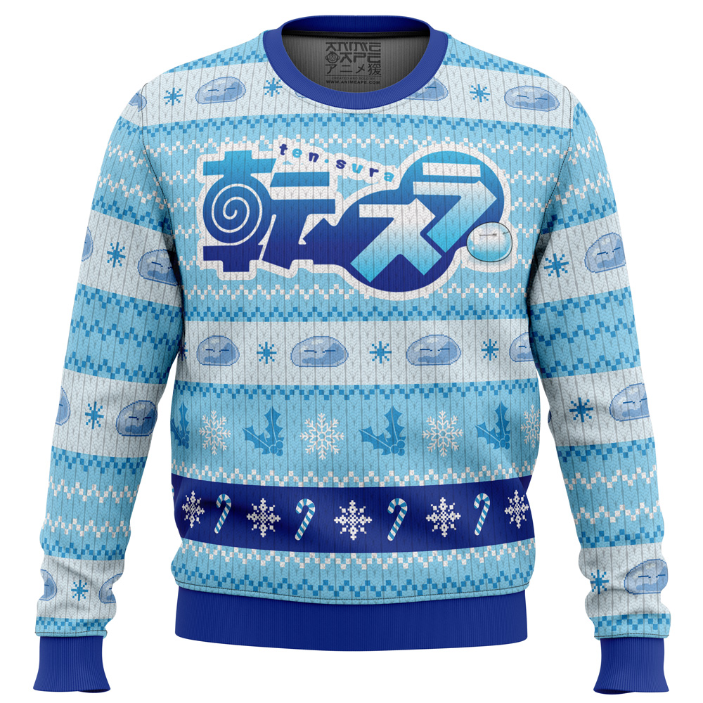 Blue Christmas That time I got reincarnated as a slime men sweatshirt FRONT mockup