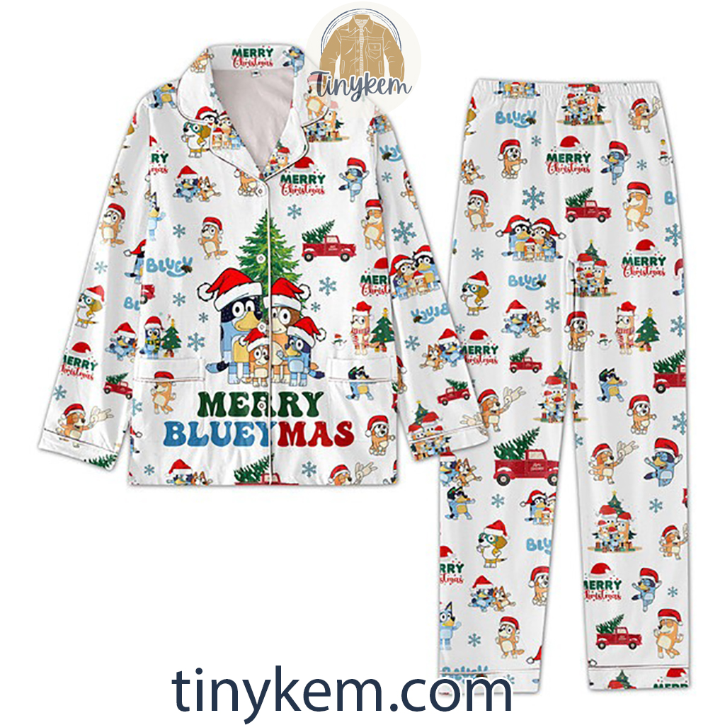 Blueys Family Christmas Pajamas Set Merry Blueymas2B1 sihDB