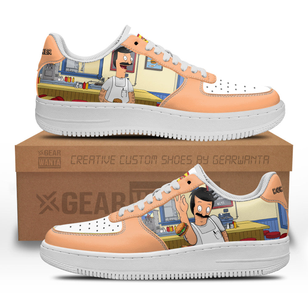 Bob Belcher Bobs Burger Custom Air Sneakers QD12 1 GearWanta