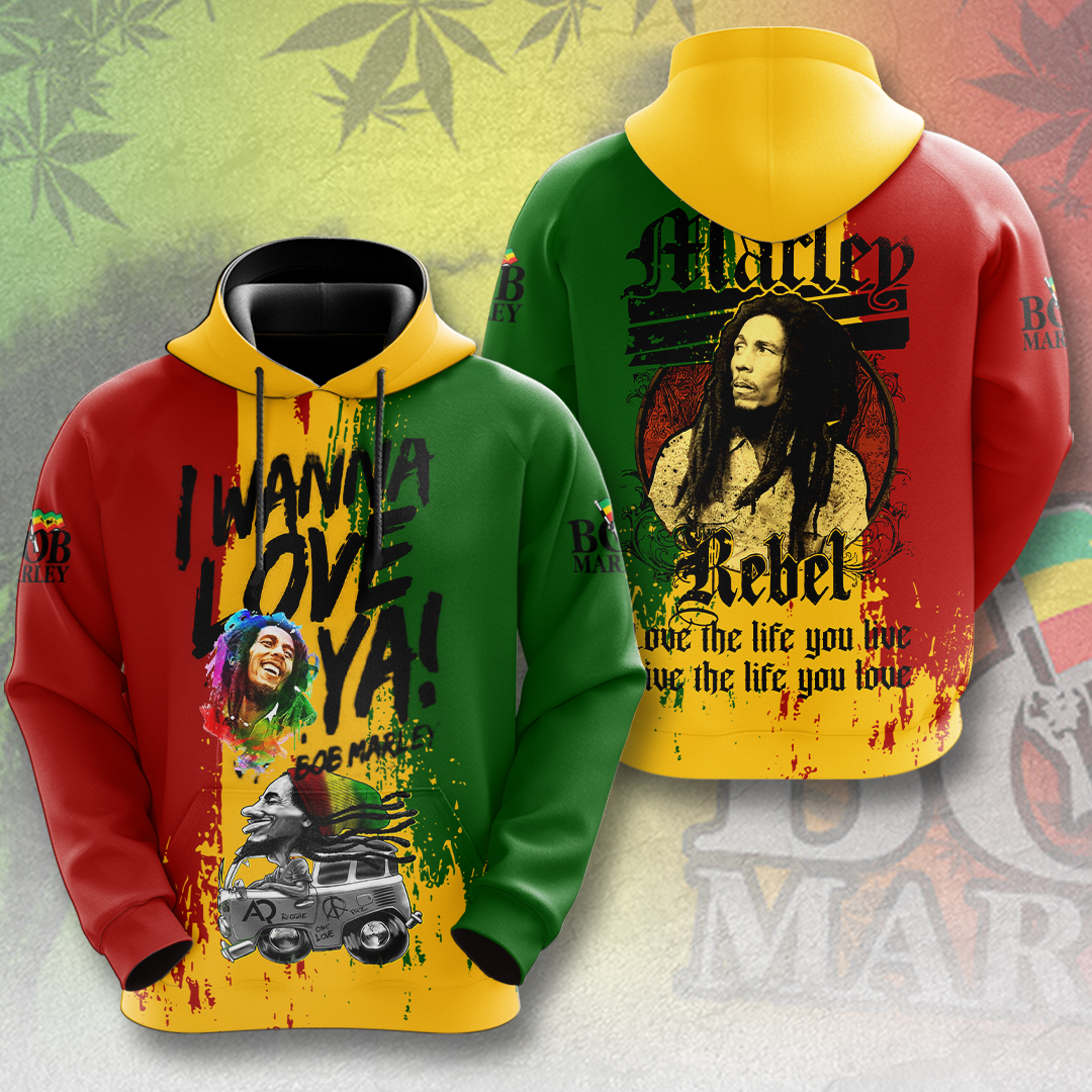 Bob Marley Hoodie HUANNM4138 BM1 Linh