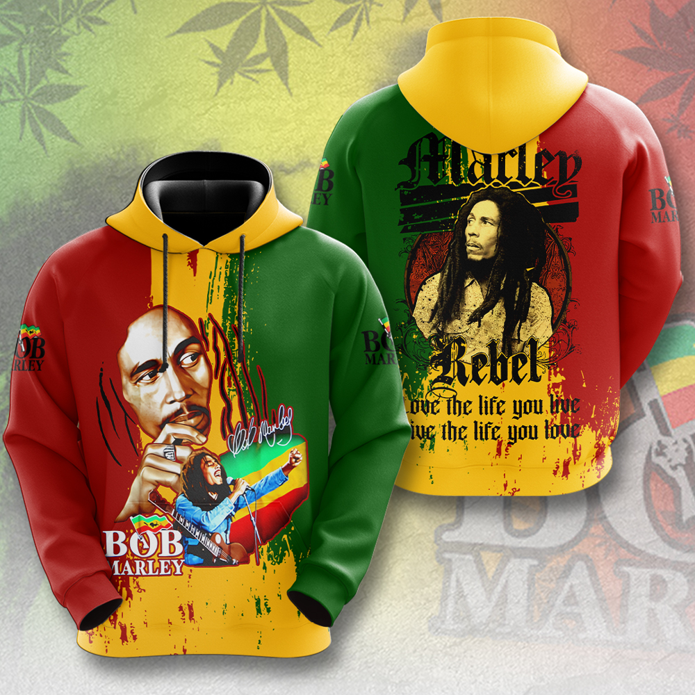 Bob Marley Hoodie HUANNM4628 BM1 Linh