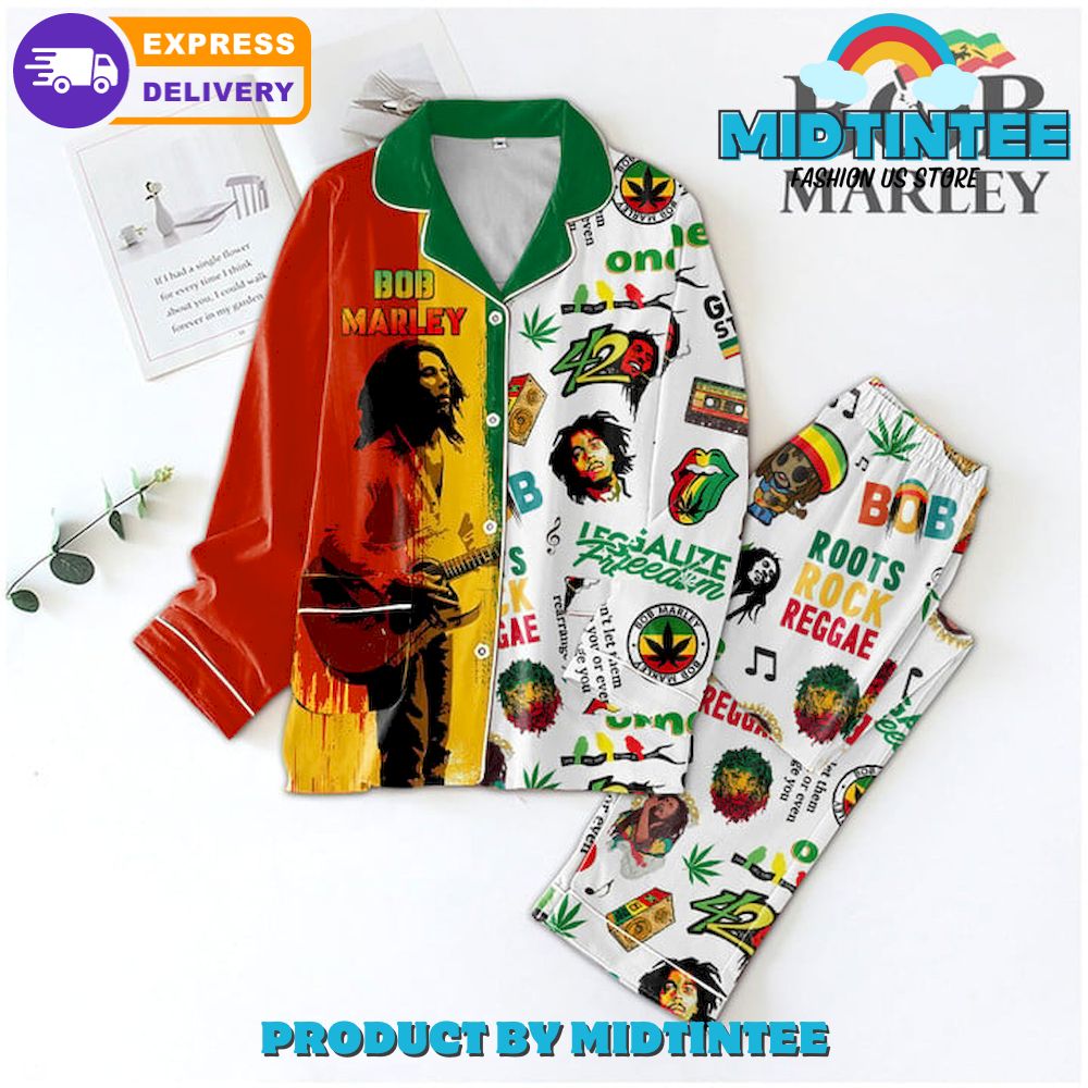 Bob Marley Roots Rock Reggae Pajamas Set1