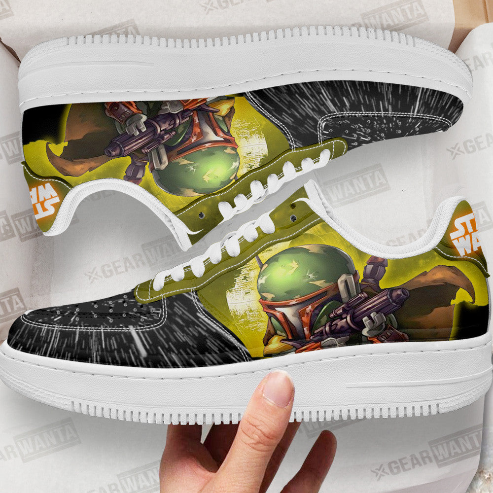 Boba Fett Air Sneakers Custom Star Wars Shoes 1 GearWanta