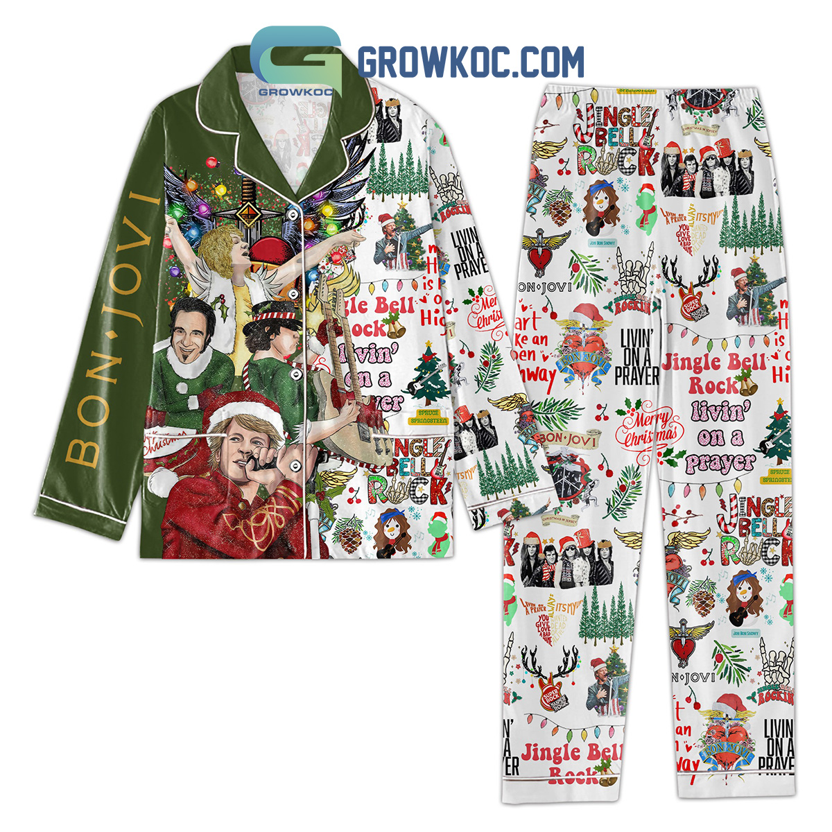 Bon Jovi Merry Christmas Living On A Prayer Pajamas Set d8c803 0