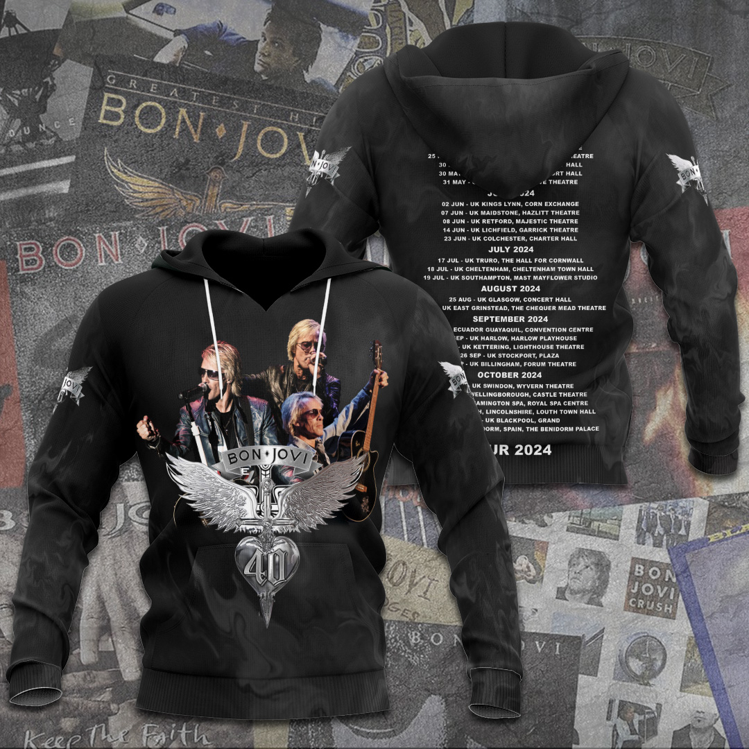 Bon Jovi Apparel TANTN6452 Hoodie