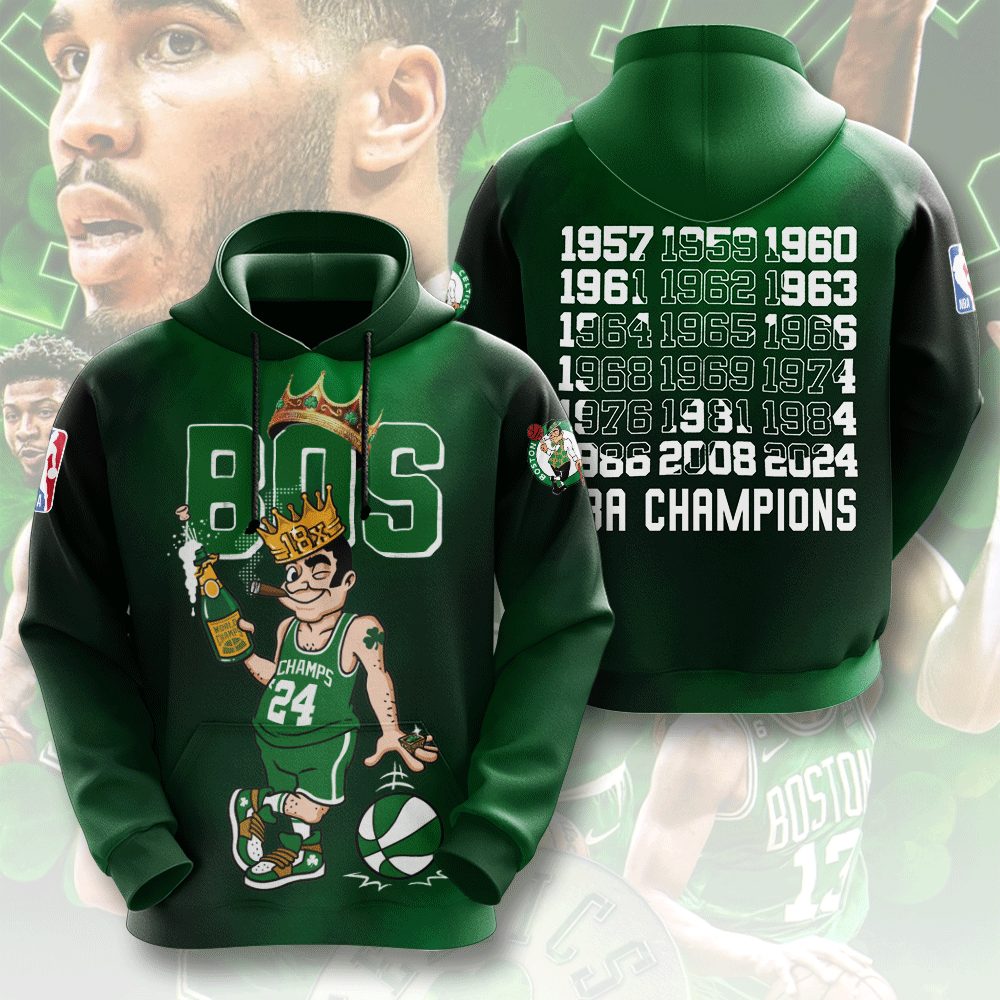 Boston Celtics 3D Apparel MAITM7208 hoodie