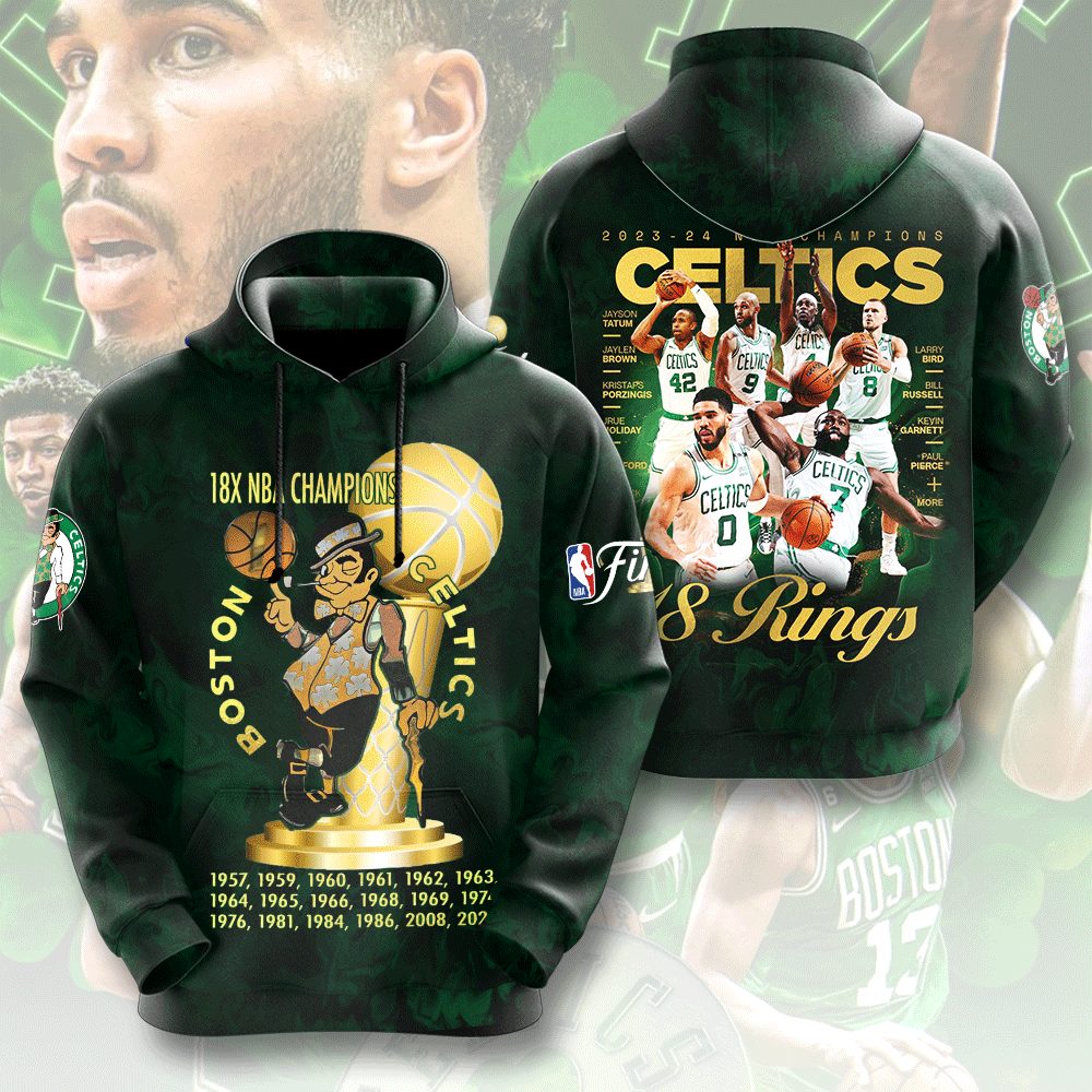 Boston Celtics 3D Apparel MAITM7288 hoodie