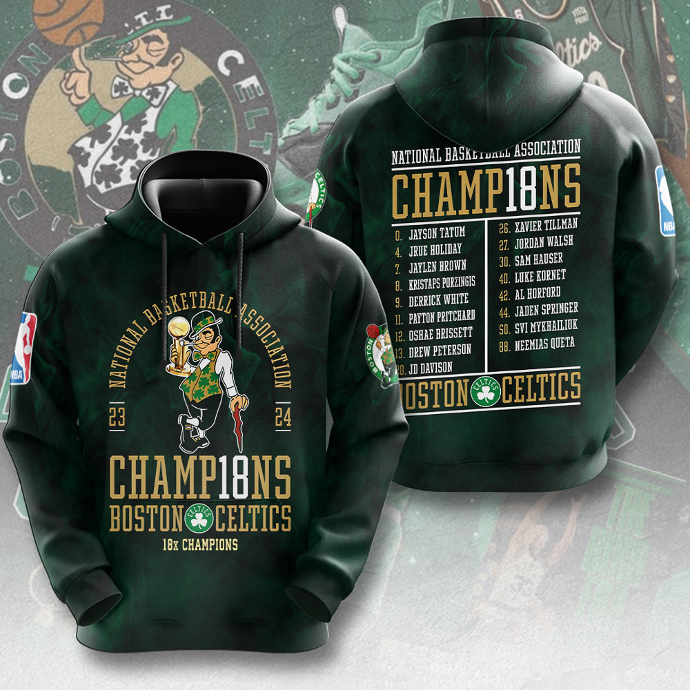 Boston Celtics Hoodie HUANNM5400 Linh