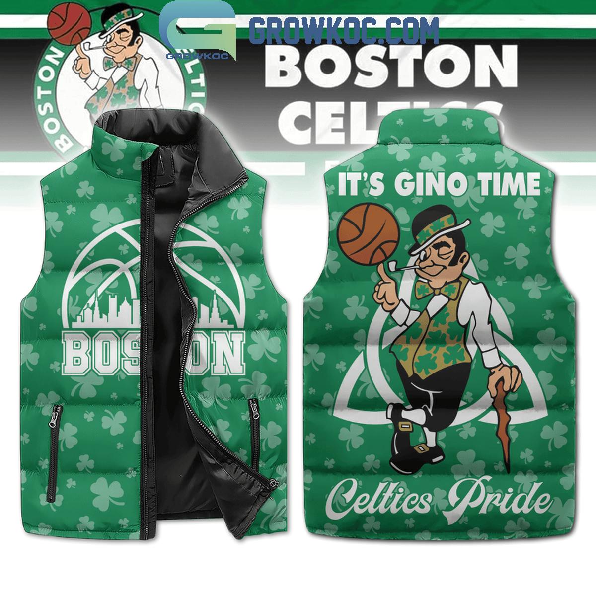 Boston Celtics Its Gino Time Celtics Pride Sleeveless Puffer Jacket 1 HLrHg