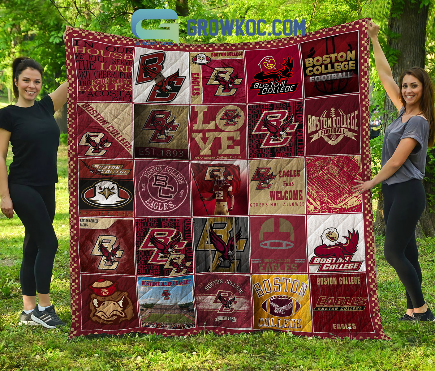 Boston College Eagles NCAA Collection Design Fleece Blanket Quilt2B1 zjIam