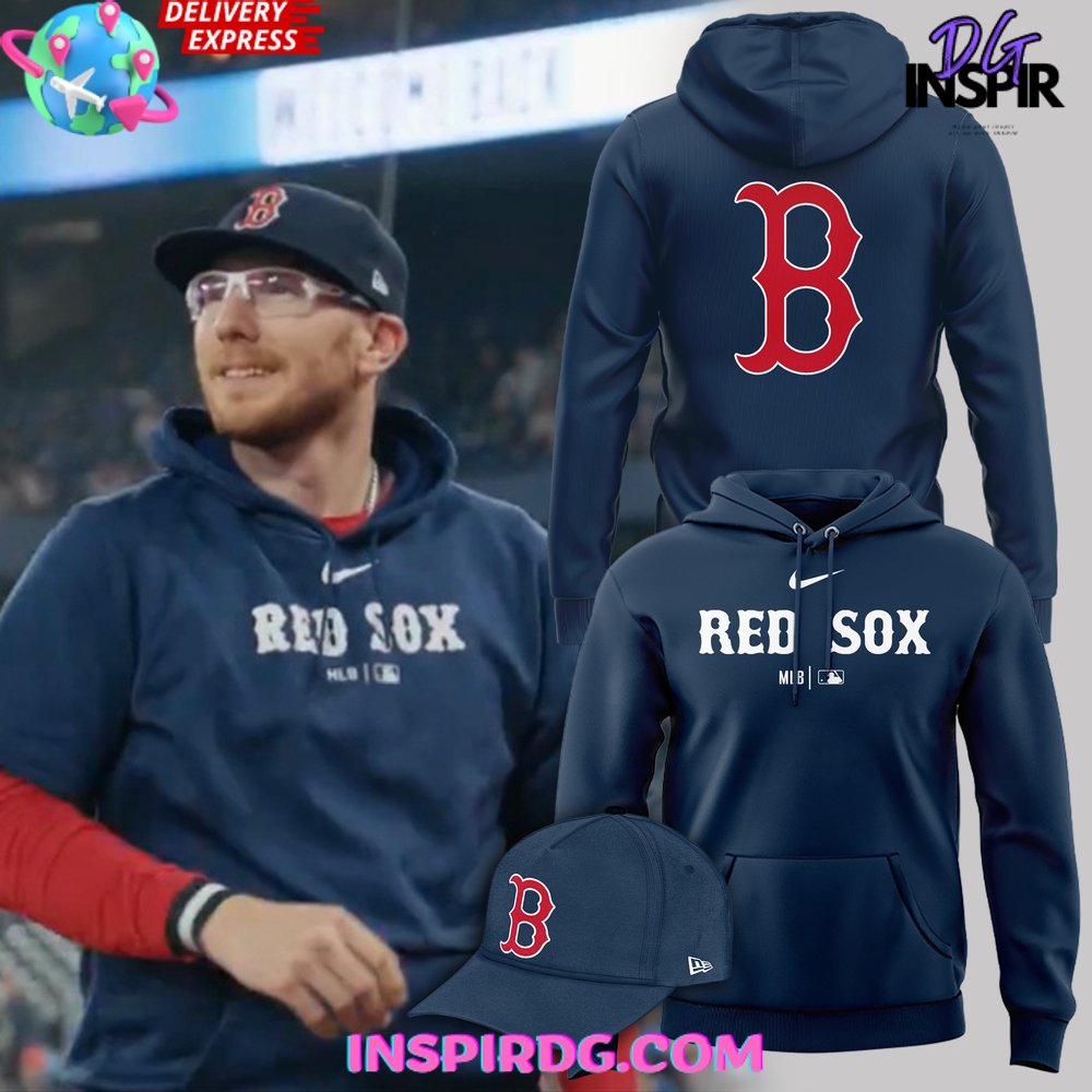 Boston Red Sox Baseball Classic Navy Blue Hoodie 1