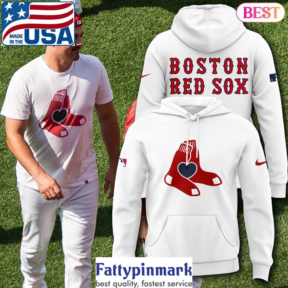 Boston Red Sox Special Logo White Hoodie 1