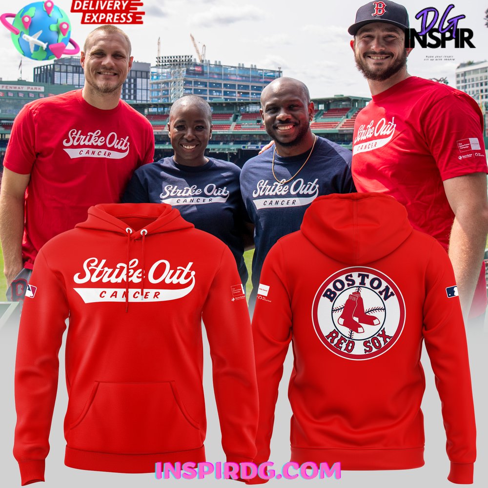 Boston Red Sox Strike Out Cancer Hoodie 1