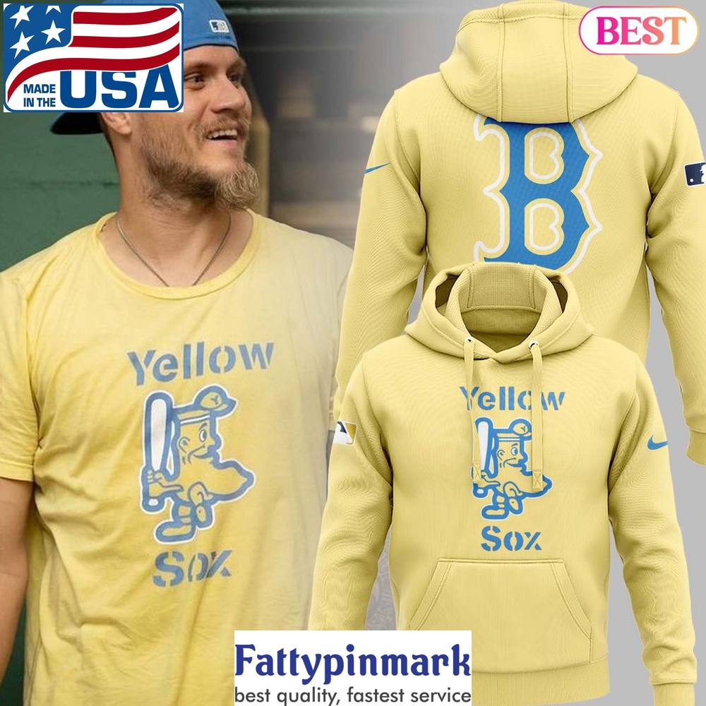 Boston Red Sox Yellow Sox Deisgn Hoodie 1