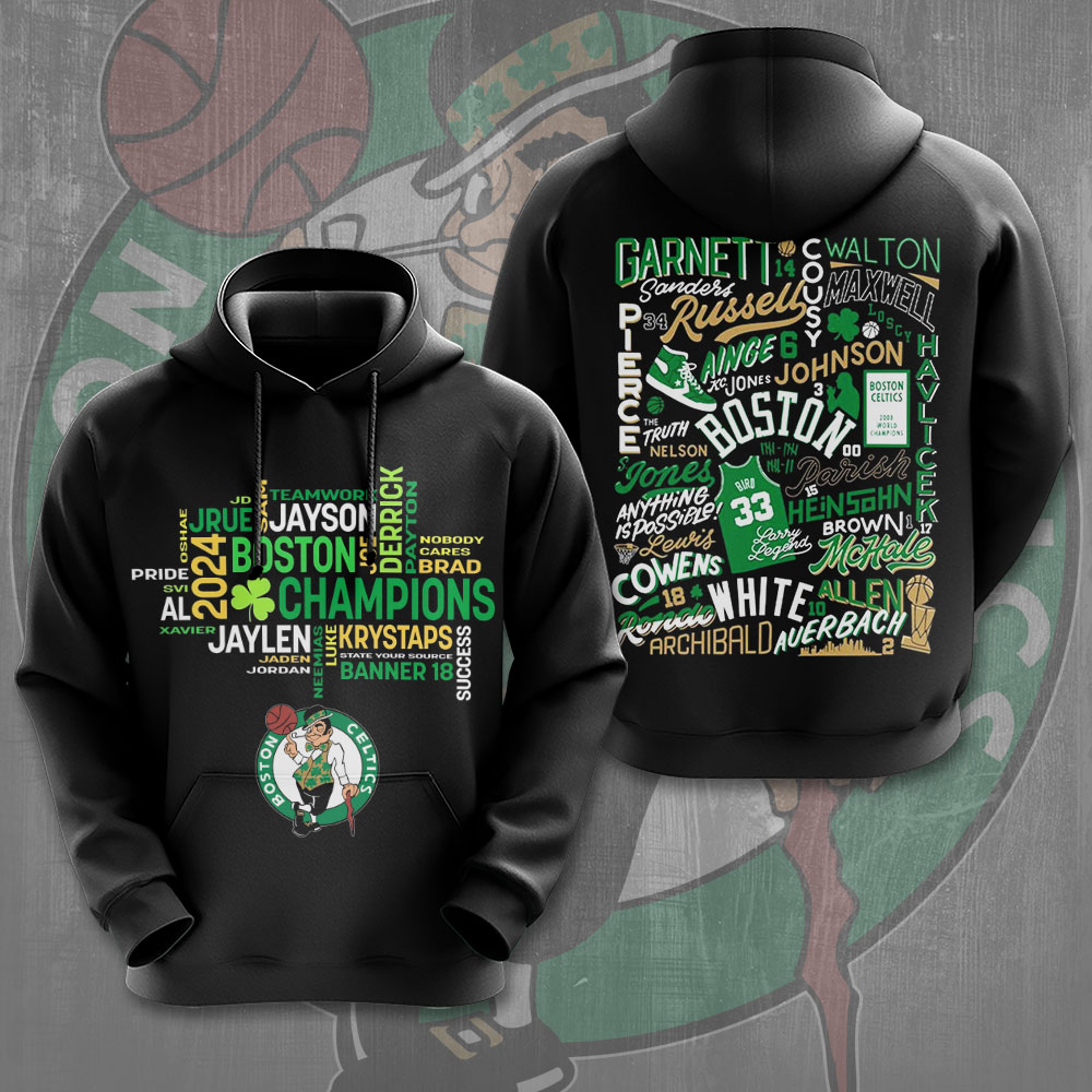 Boston Celtics 3D Apparel GNE630 Hoodie