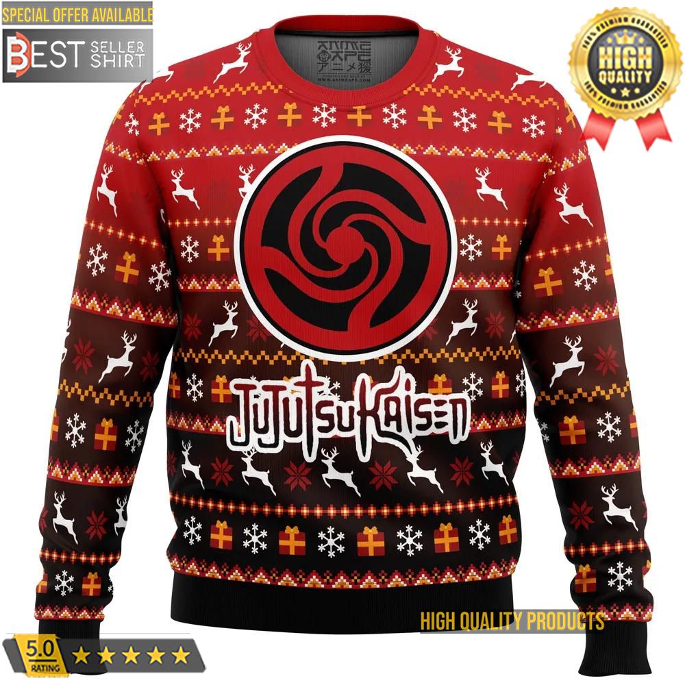 Bottons Symbol Jujutsu Kaisen Ugly Christmas Sweater Christmas Gifts Dad Gifts 1