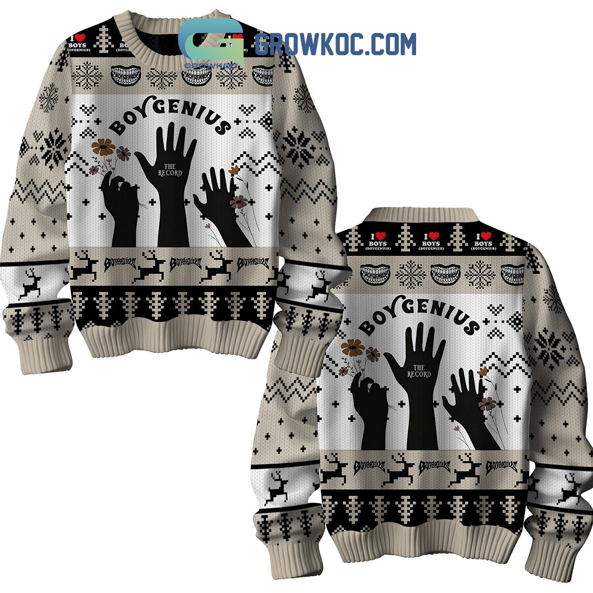 Boygenius Supergroup The Record Ugly Sweater2B1 Ys3Qf