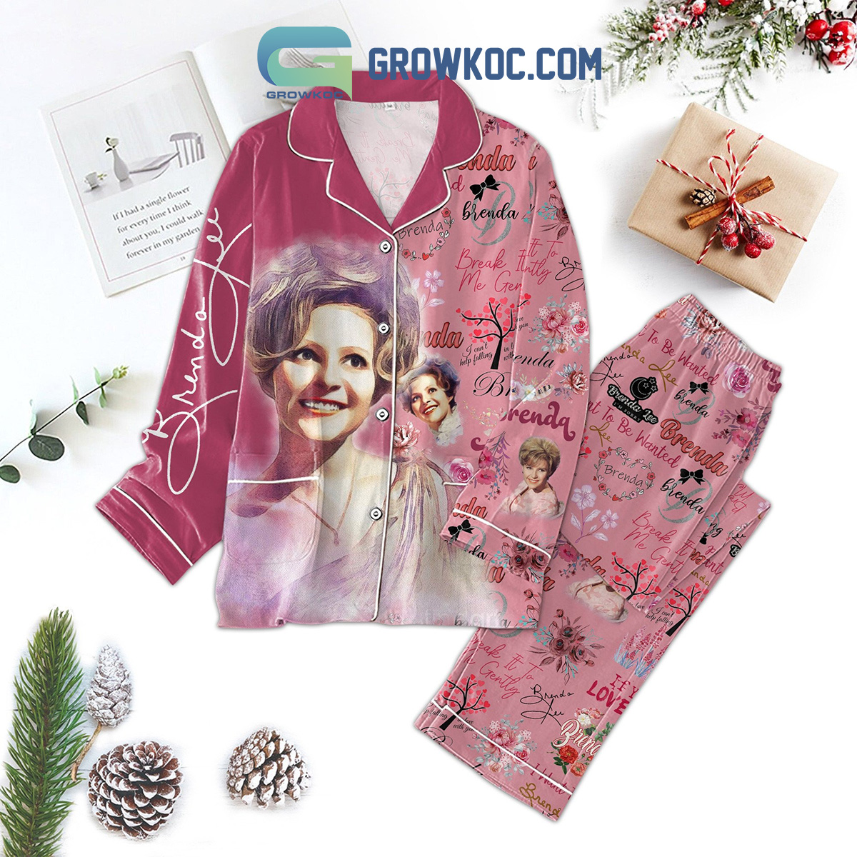 Brenda Lee Break It To Me Gentle Pajamas Set2B1 e52UM