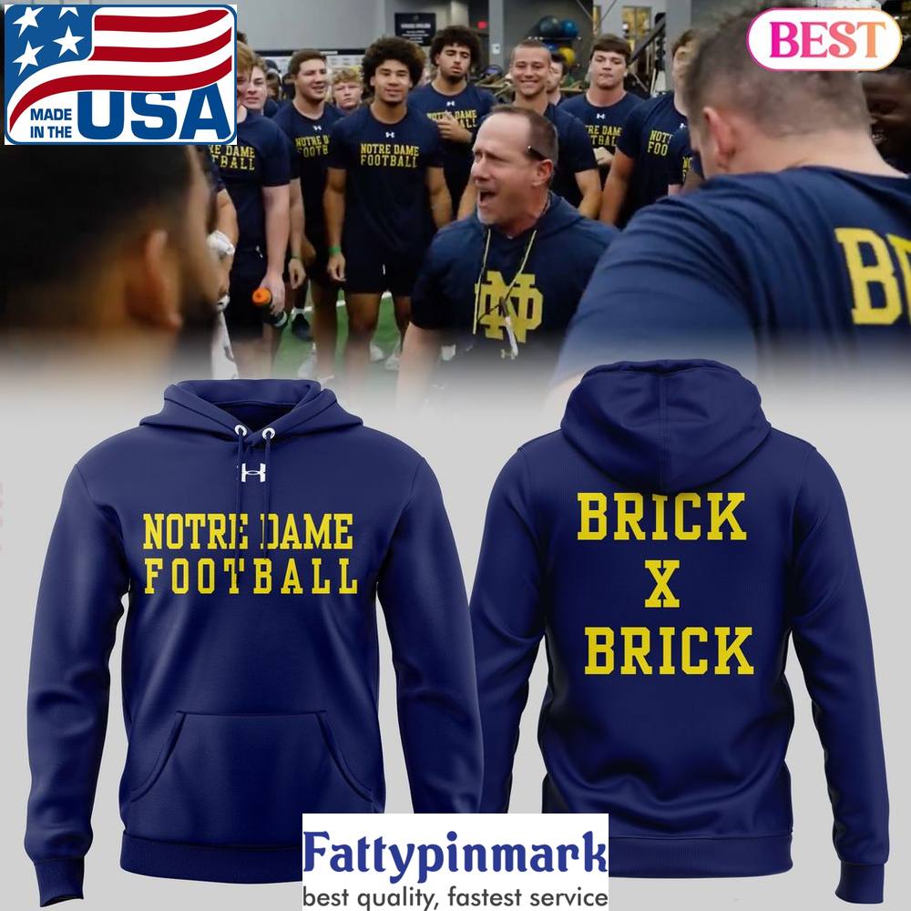 Brick x Brick Notre Dame Fighting Irish Football Team Hoodie 1