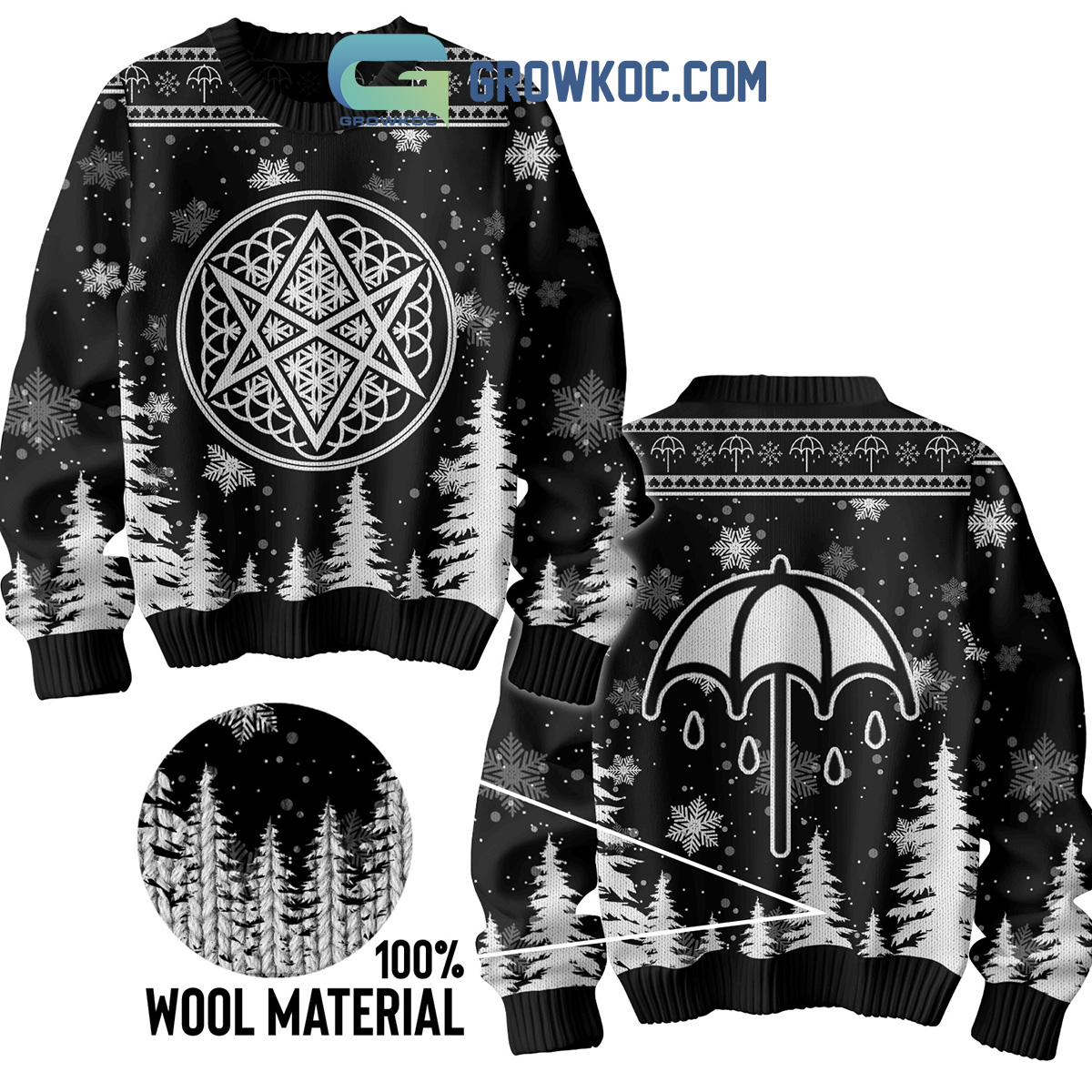 Bring Me The Horizon Logo Rock Band Ugly Sweater2B1 6ZcjV