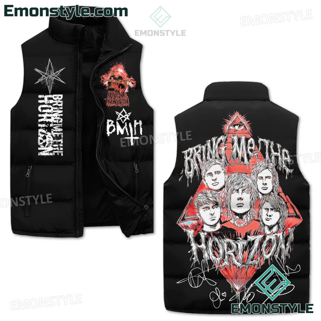 Bring Me The Horizon Signatures Puffer Vest