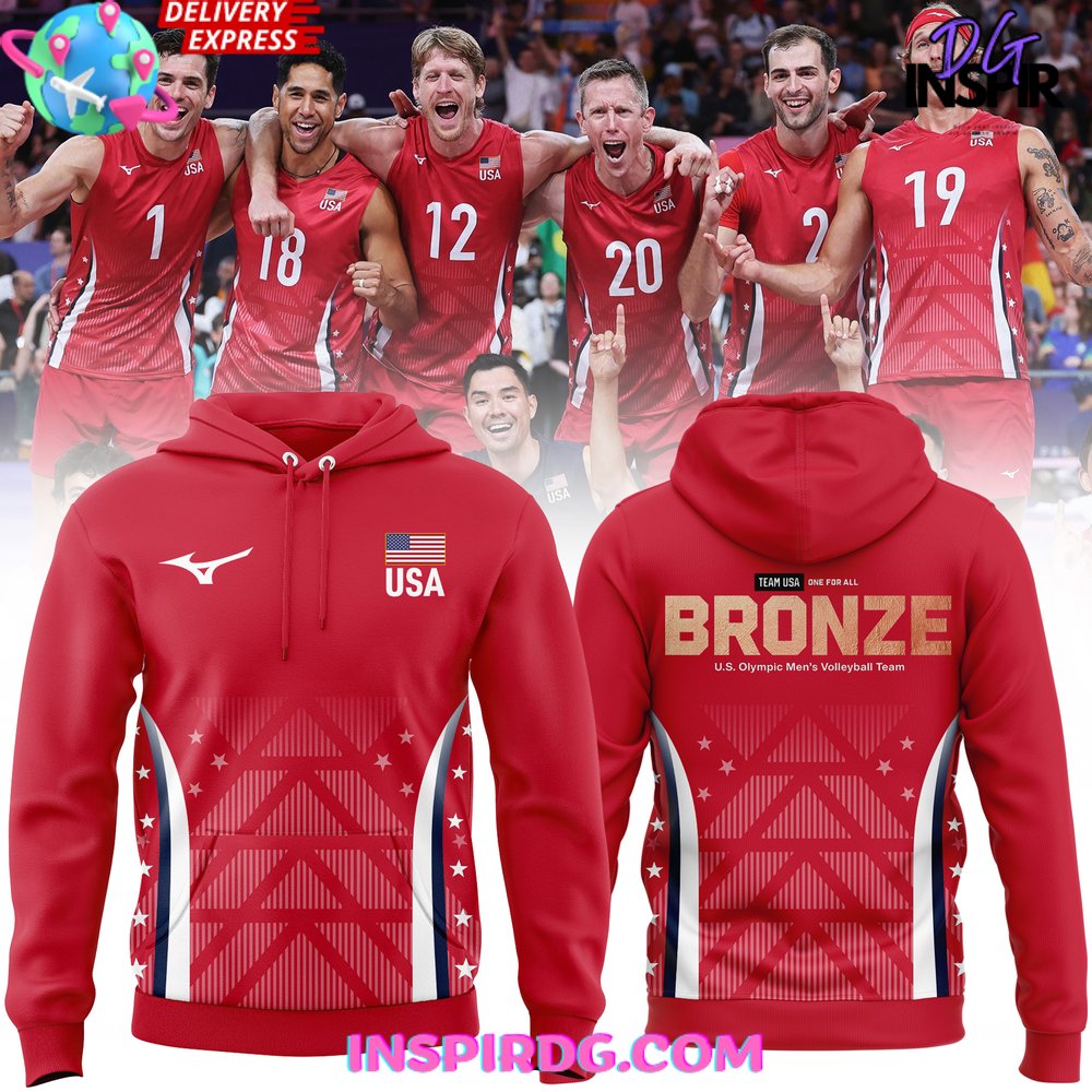 Bronze Medals Olympic USA Volleyball Team Hoodie 1