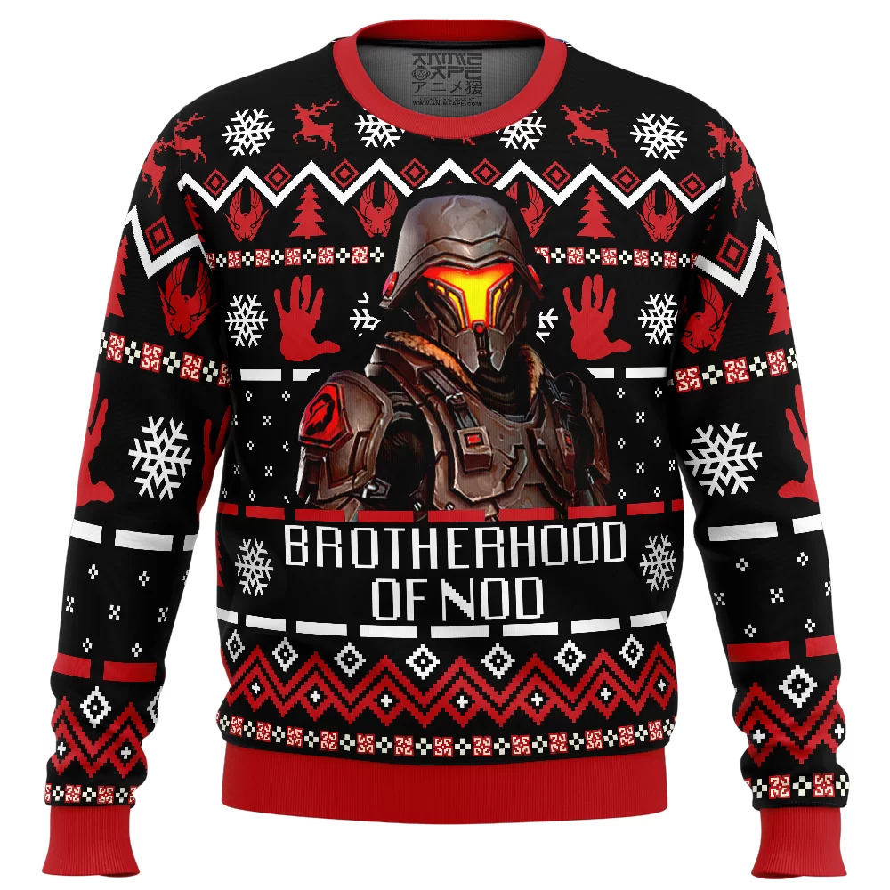 Brotherhood of Nod Command and Conquer Ugly Christmas Sweater FRONT mockup