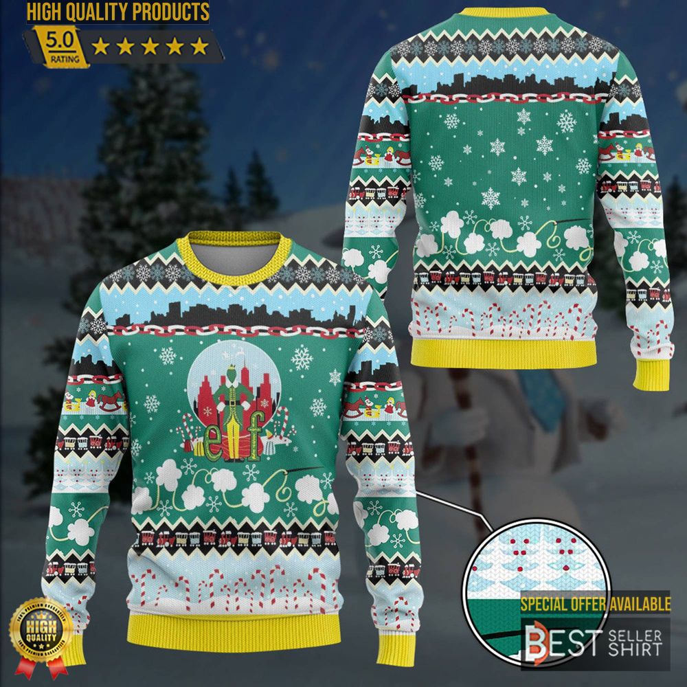 Buddy The Elf Ugly Christmas Sweatshirt Buddy Hobbs Elf Christmas Movie Ugly Sweater Elf Movie 1