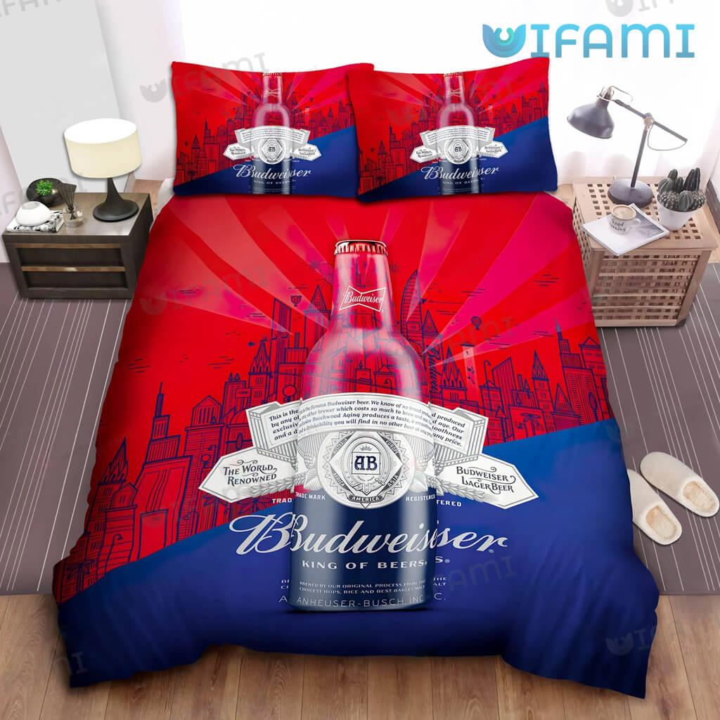 Budweiser Bedding Blue And Red Beer Lovers Gift