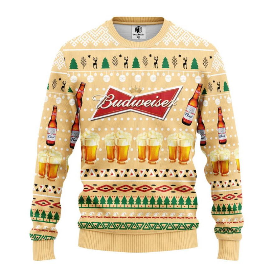 Budweiser Beer Christmas 3D Sweater