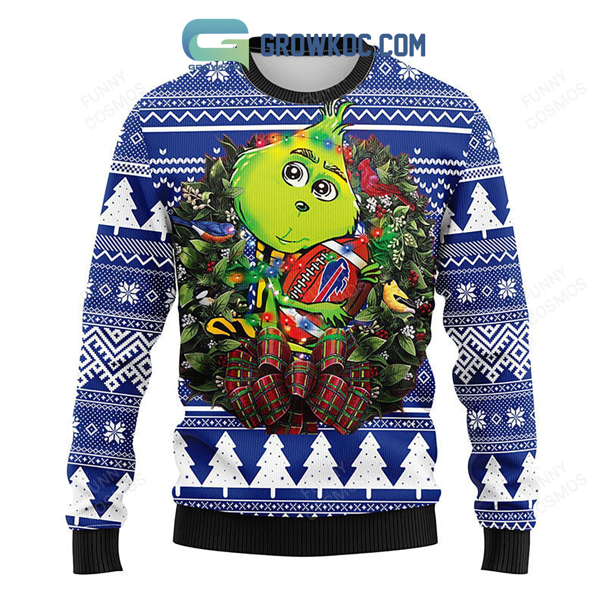 Buffalo Bills Grinch Hug Christmas Ugly Sweater2B1 n3bvg