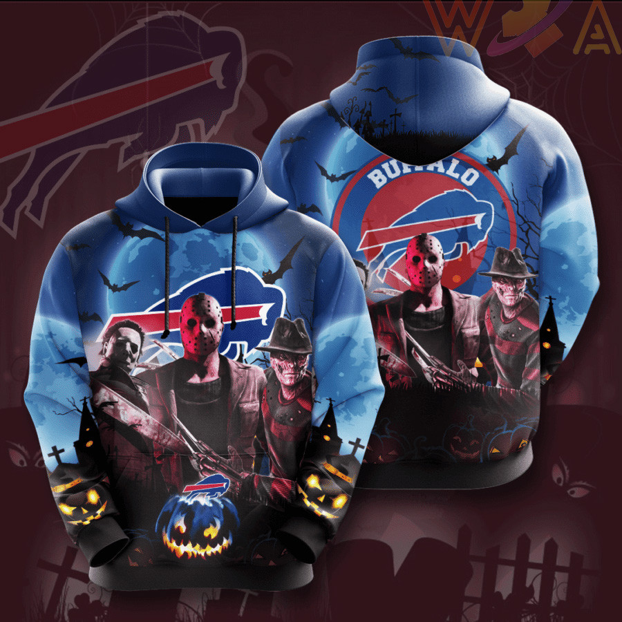 Buffalo Bills Halloween 3D Hoodie