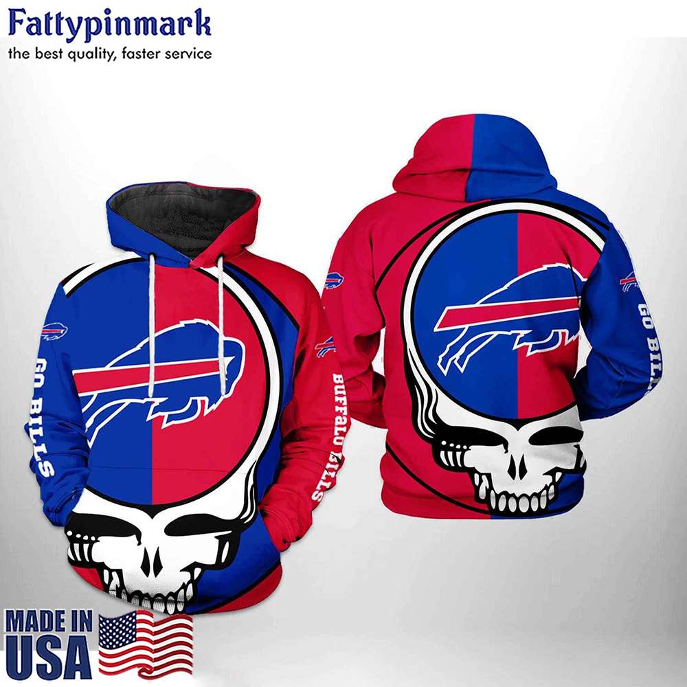 Buffalo Bills NFL Grateful Dead 3D All Over Print Hoodie