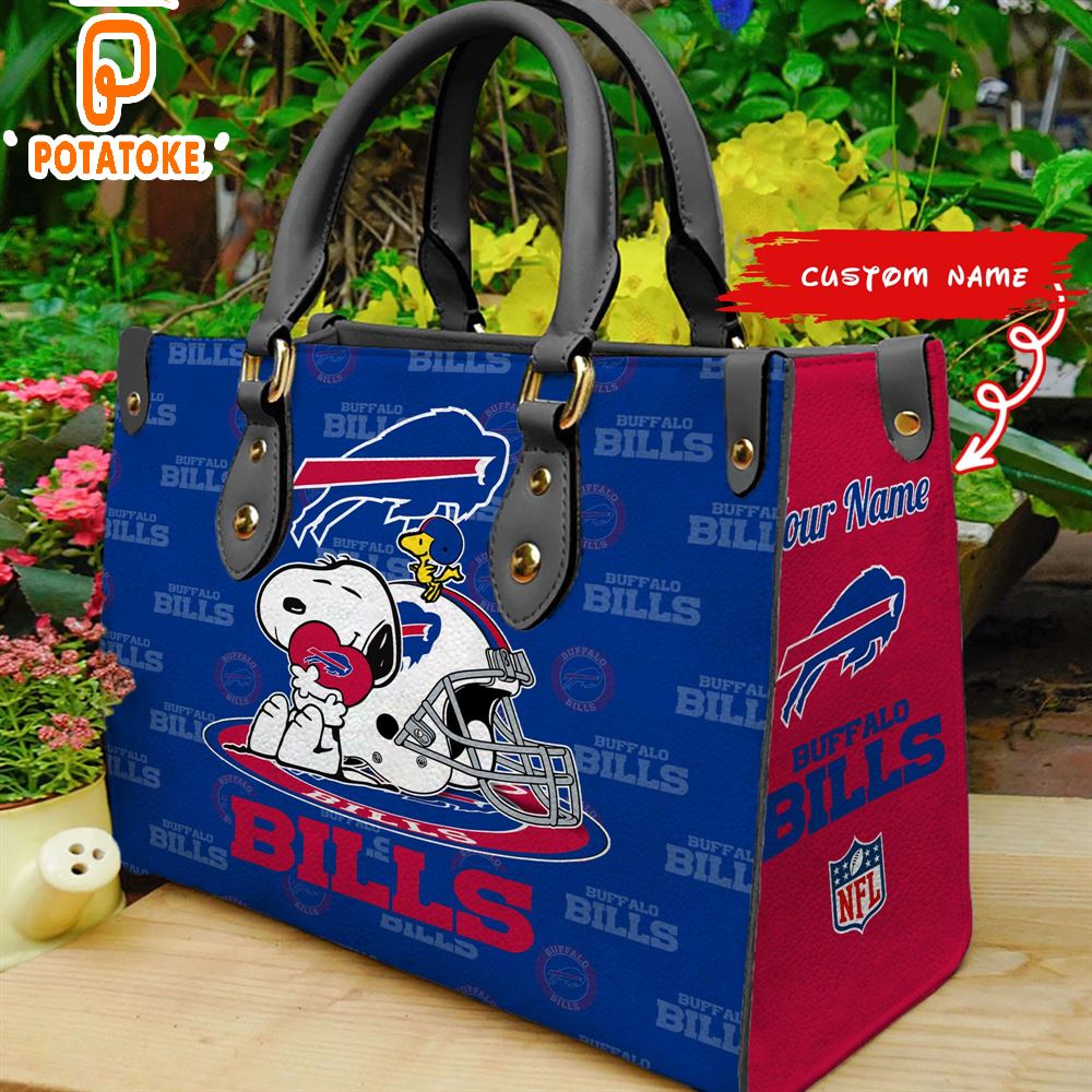 Buffalo Bills Snoopy Women Leather Hand Bag