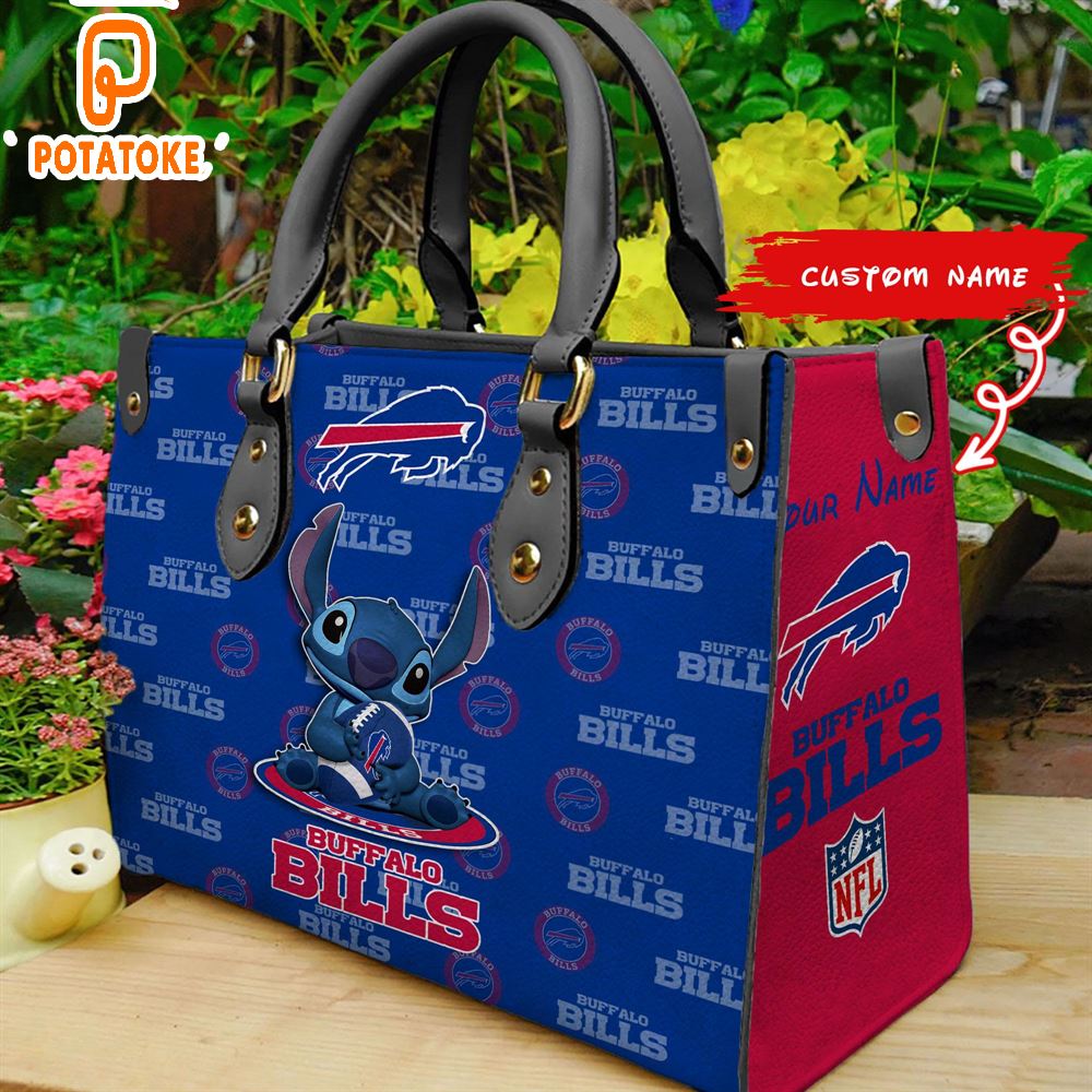 Buffalo Bills Stitch Women Leather Hand Bag