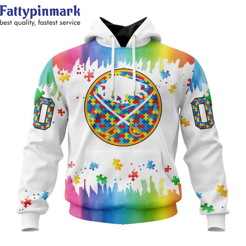 Buffalo Sabres Special Autism Awareness Custom Name Hoodie 3D All Over Prints NHL Hockey Gift for Fans 1