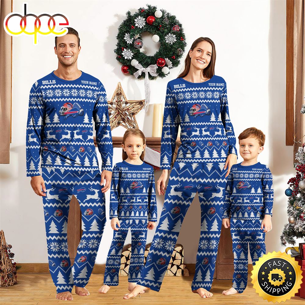 Buffalo Bills Christmas NFL Custom Family Pajamas dlil4v