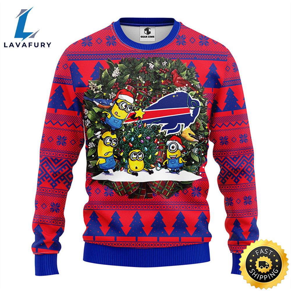 Buffalo Bills Minion Christmas Ugly Sweater 1 tzxrps