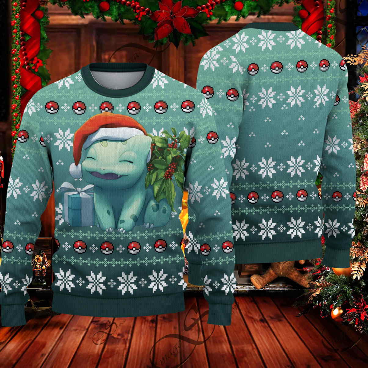 Bulbasaur Ugly Christmas Sweater