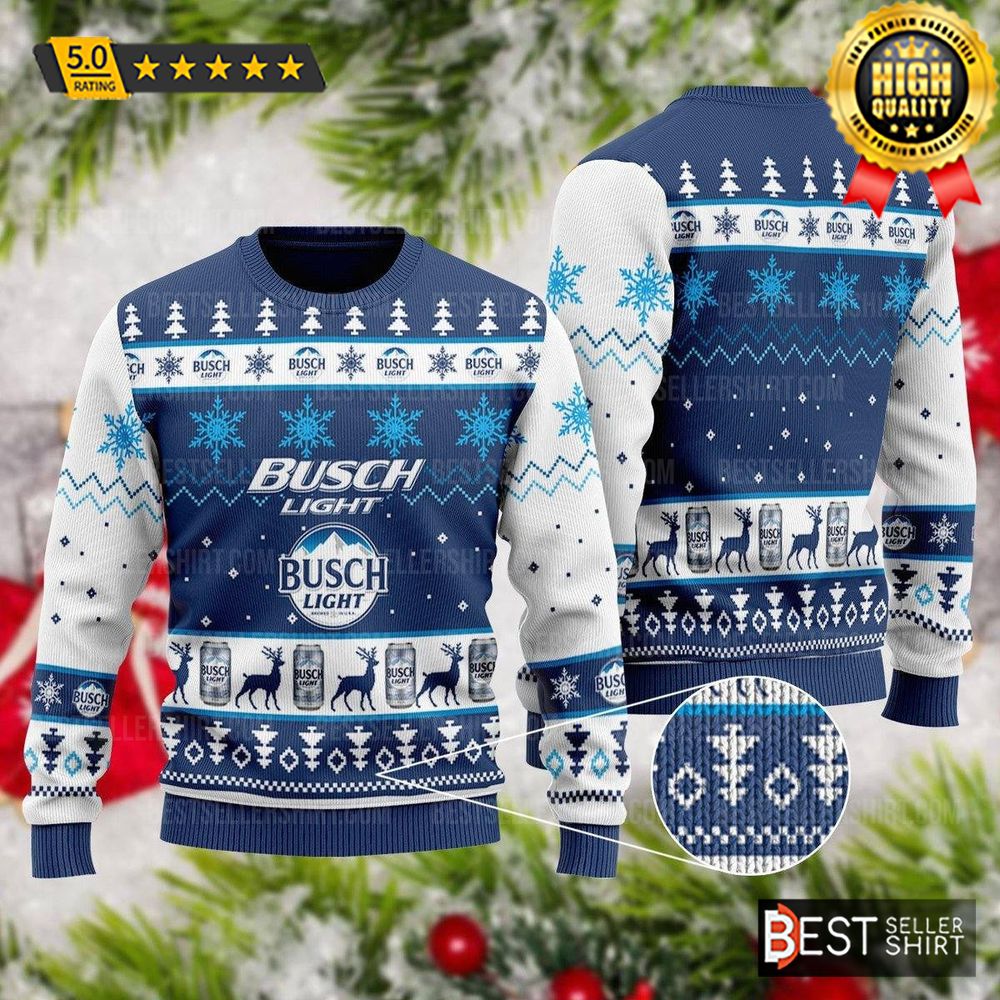 Busch Light Beer Logos Beer Brands Ugly Sweater 1