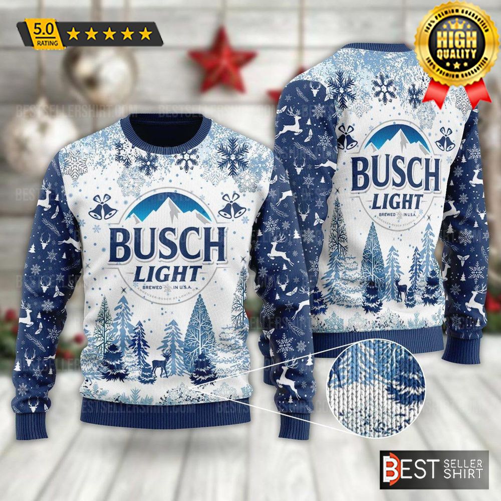 Busch Light Beer Logos Beer Lover Gifts Ugly Sweater 1