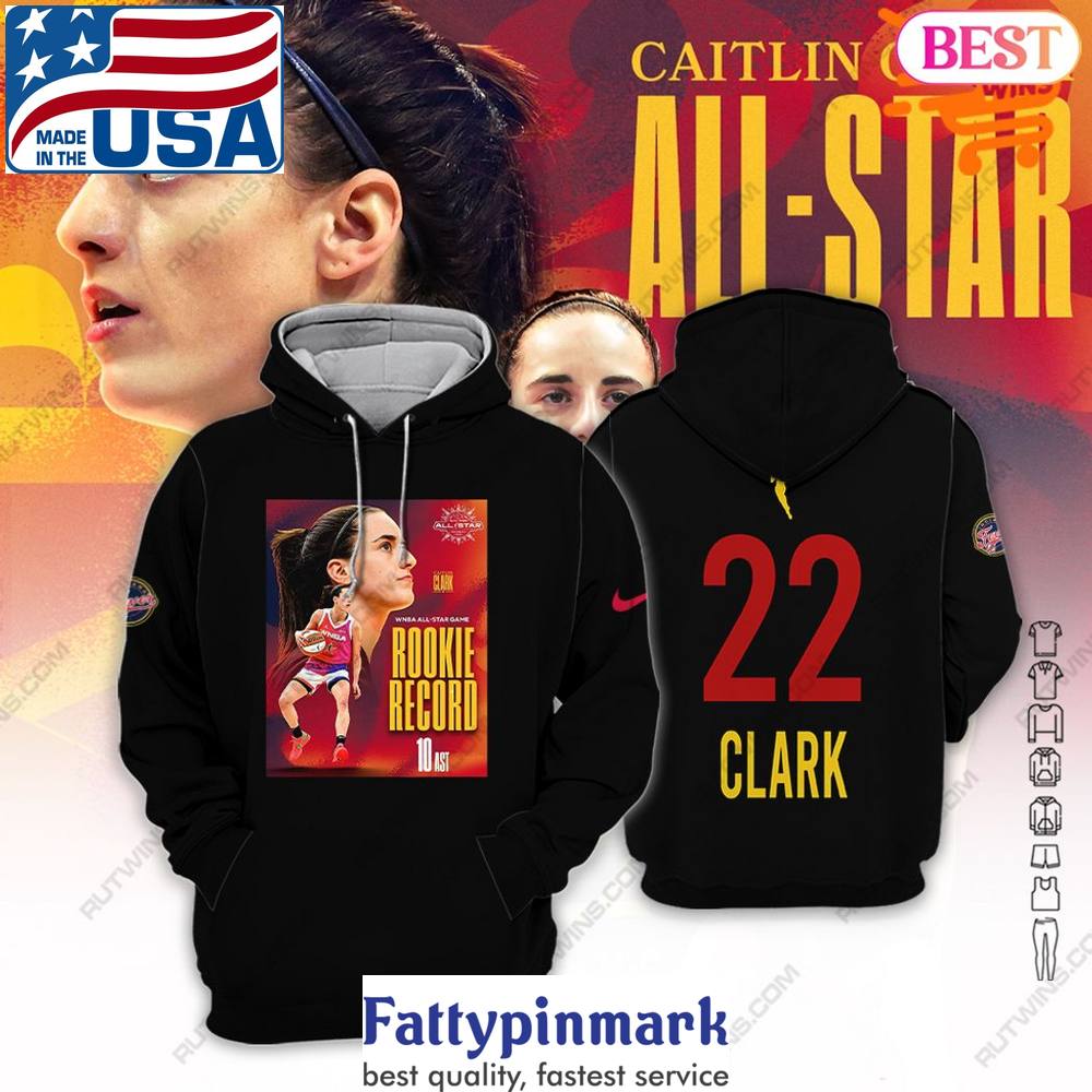 Caitlin Clark All Star Rookie Record Hoodie 1