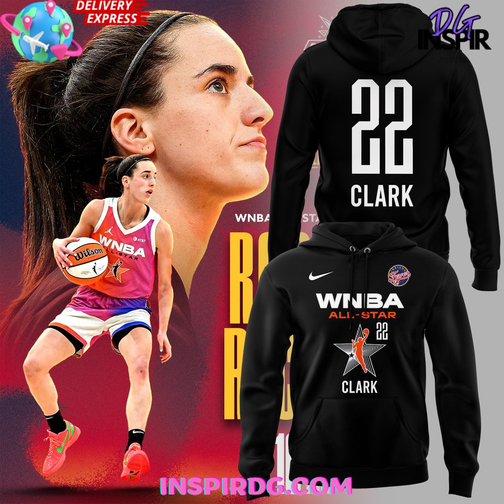 Caitlin Clark WNBA AllStar 2024 Black Hoodie 1