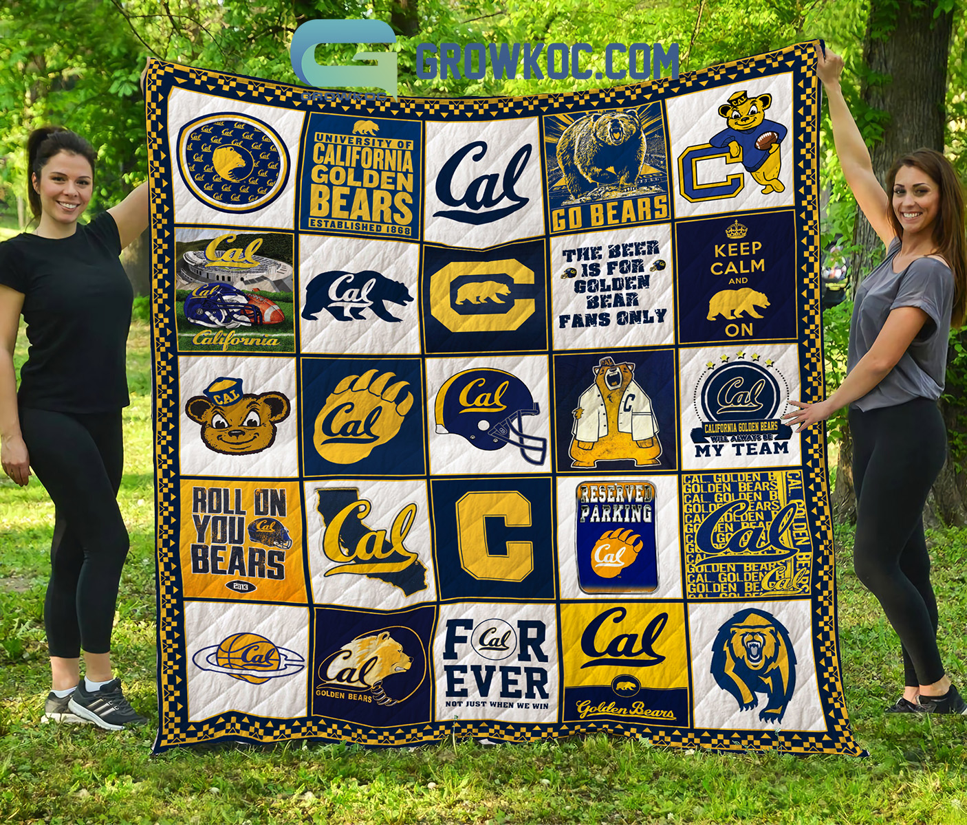 California Golden Bears NCAA Collection Design Fleece Blanket Quilt2B1 eRAPV