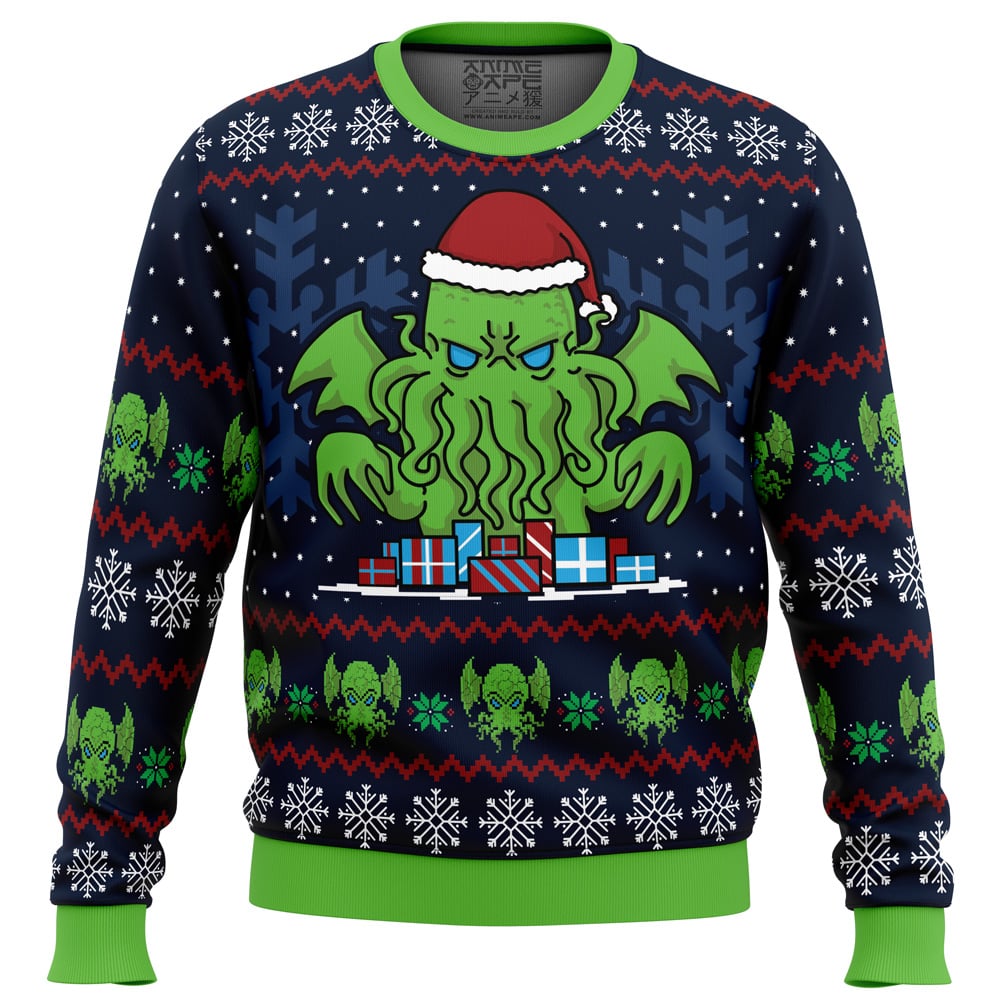 Call Of Christmas Cthulhu PC men sweatshirt FRONT mockup