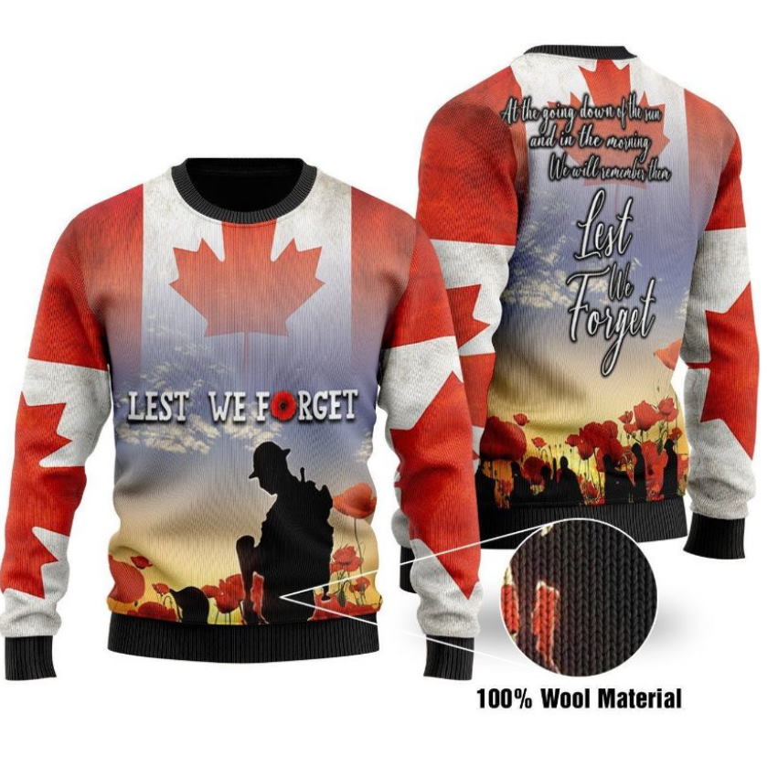 Canadian Christmas Veteran Sweater